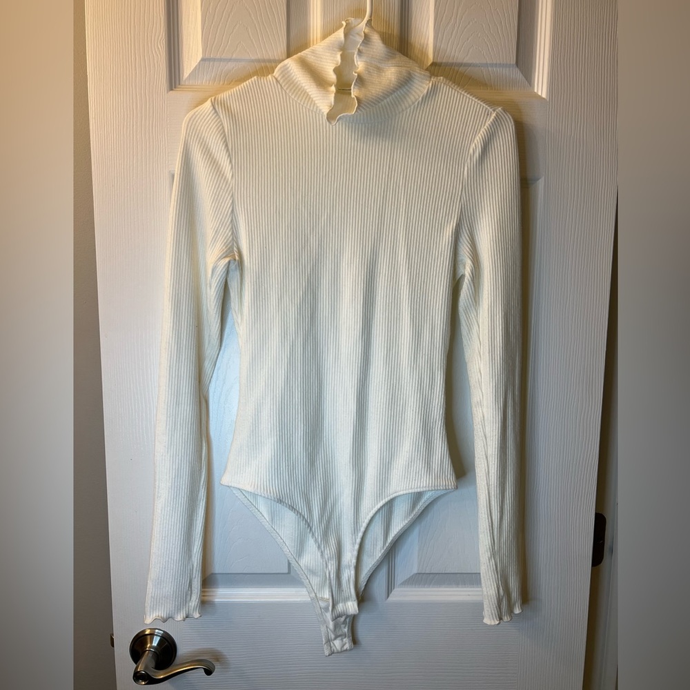 Free People cream bodysuit